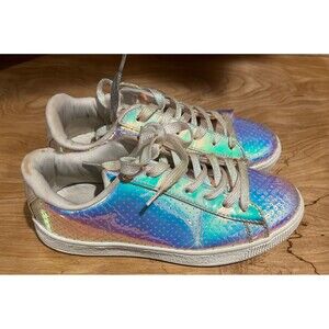 Qupid Womens Shoes SHINY PINK METALLIC FASHION SNEAKERS SIZE 6